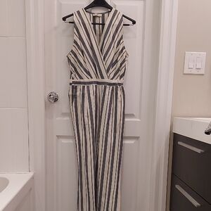Elegant Striped Sleeveless Jumpsuit